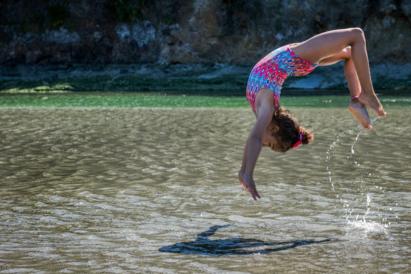 Girl diving