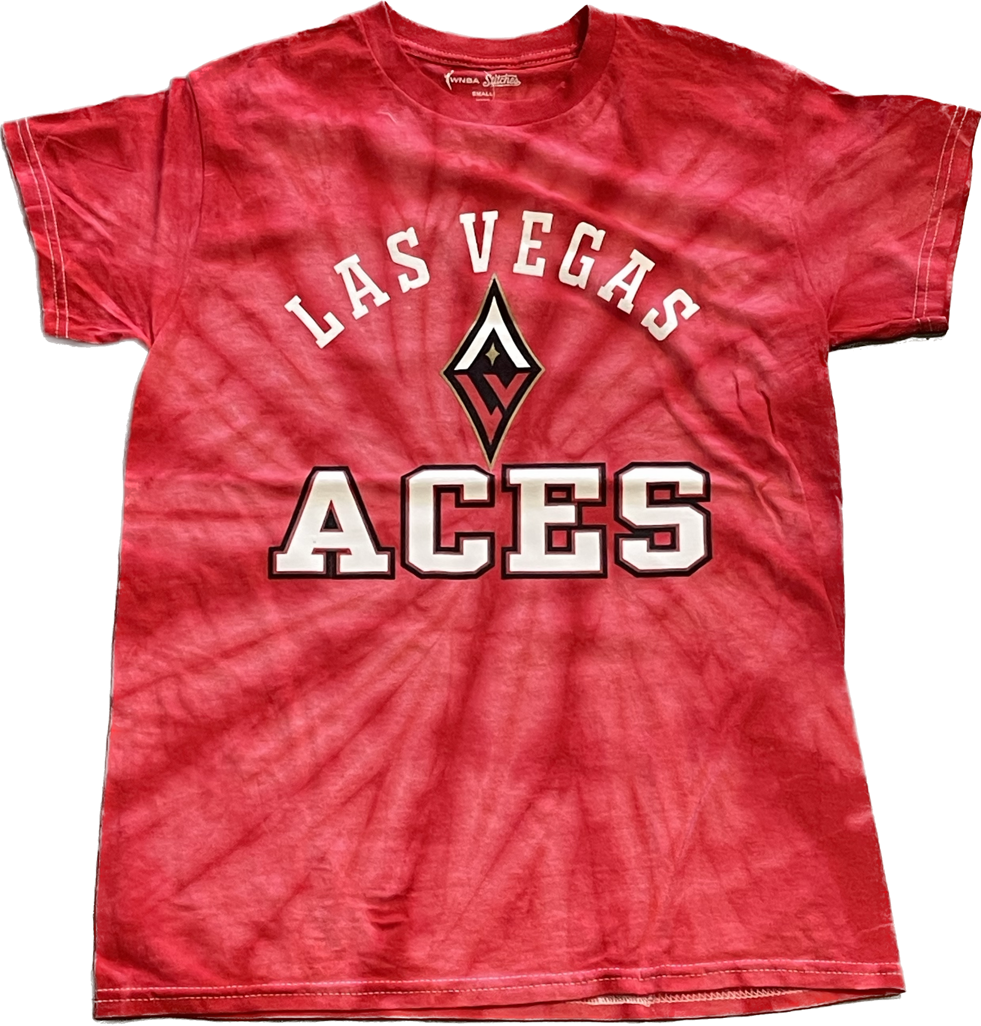 Stitches Unisex Las Vegas Aces Tie-Dye Logo T-Shirt