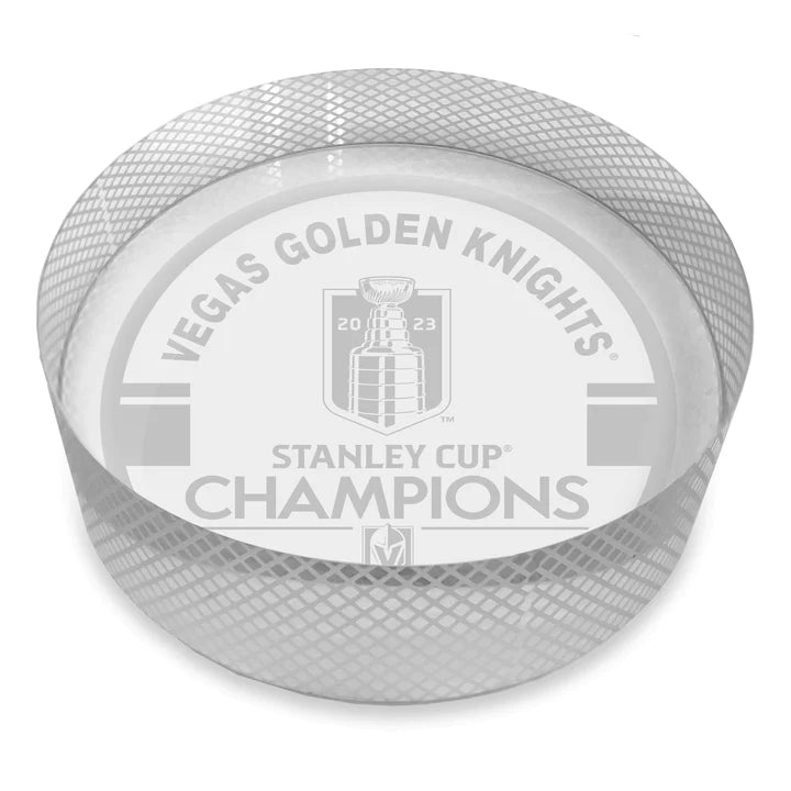 Vegas Golden Knights 2023 Stanley Cup Playoffs Hockey Puck - Gray