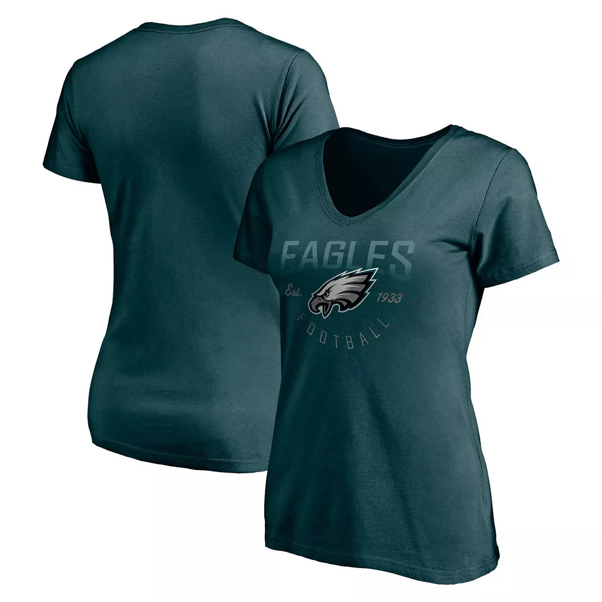 Women's Fanatics Branded White Philadelphia Eagles Sunday Best Lace-Up  T-Shirt