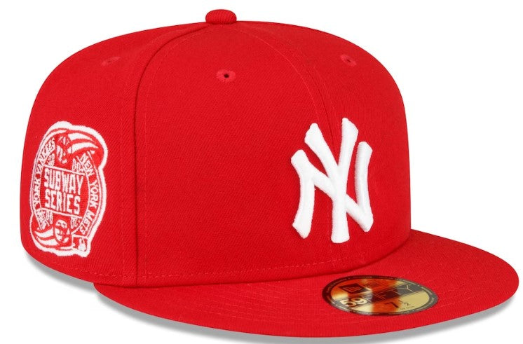 NEW YORK YANKEES FITTED 59FIFTY 100TH ANNIVERSARY METALLIC LOGO CAP HAT  BLACK