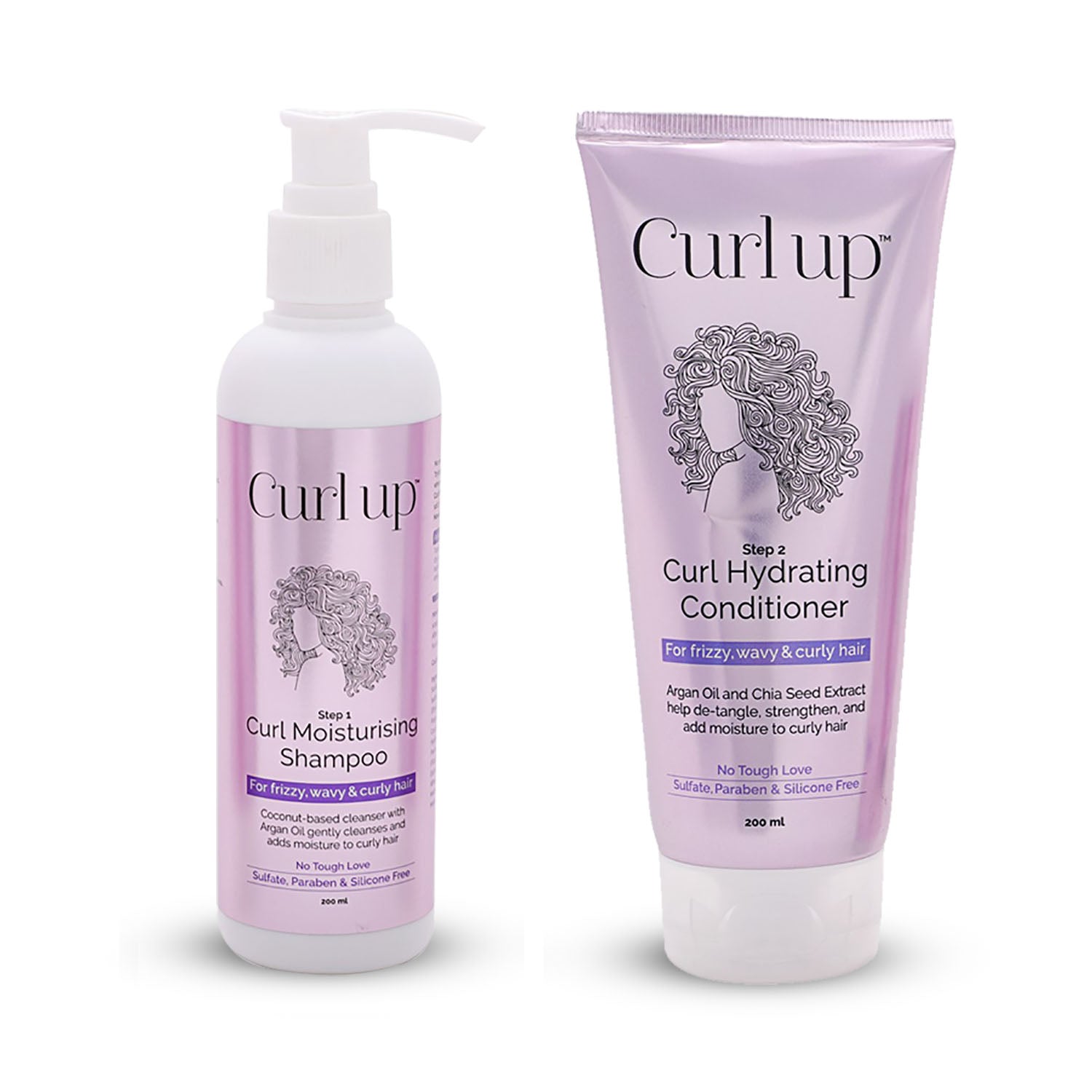 Curl Up Hair Wash Combo with Curly Hair Shampoo & Conditioner