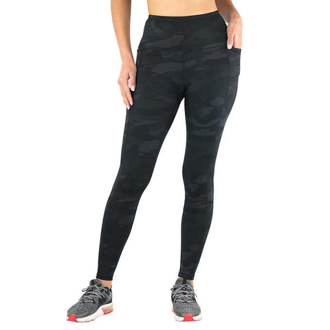 Spyder Active Women's Black Leggings with Zippered Pockets, Size Medium
