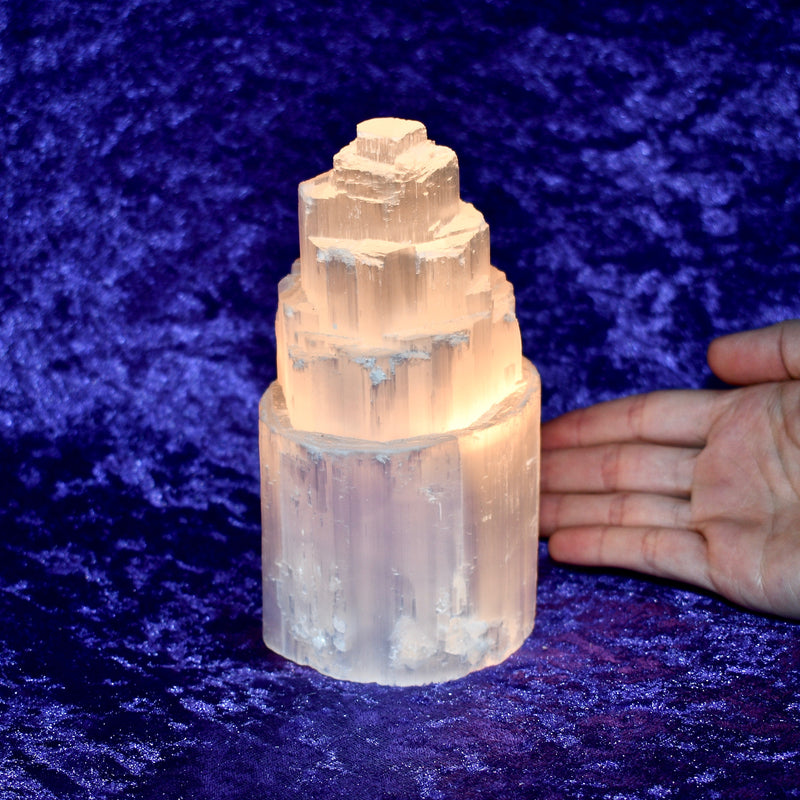 selenite cleansing lamp