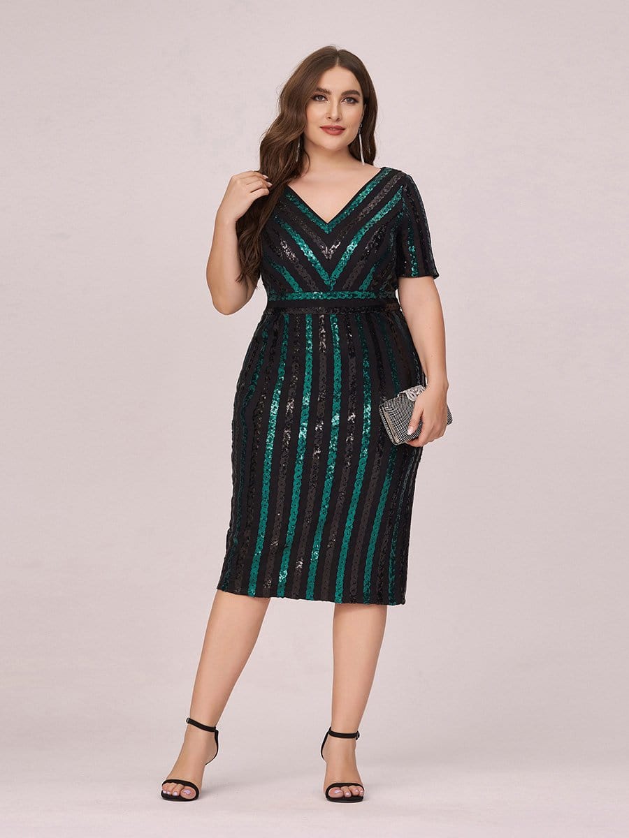 sequin cocktail dress plus size