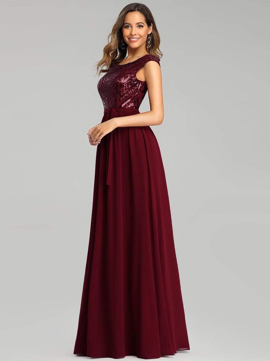 long strapless bridesmaid dress with belt