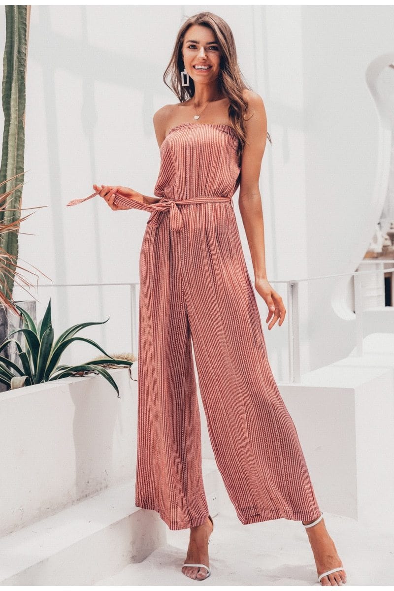 strapless jumpsuit formal