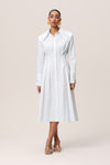 Fitted Corset Waistline Cotton Midi Dress