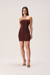 Stretchy Tube Striped Print Short Dress