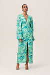 Slit Hidden Back Zipper Floral Print Polyester Maxi Dress