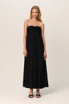 Bandeau Neck Fitted Maxi Dress