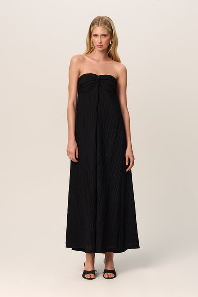 Bandeau Neck Fitted Maxi Dress