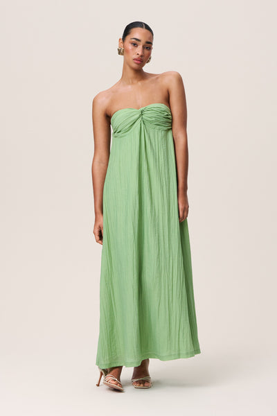 Bandeau Neck Fitted Maxi Dress