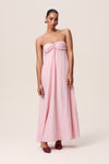 Bandeau Neck Fitted Maxi Dress