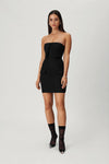 Short Pocketed Fitted Bandeau Neck Dress