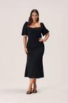 Polyester Open-Back Short Sleeves Sleeves Midi Dress