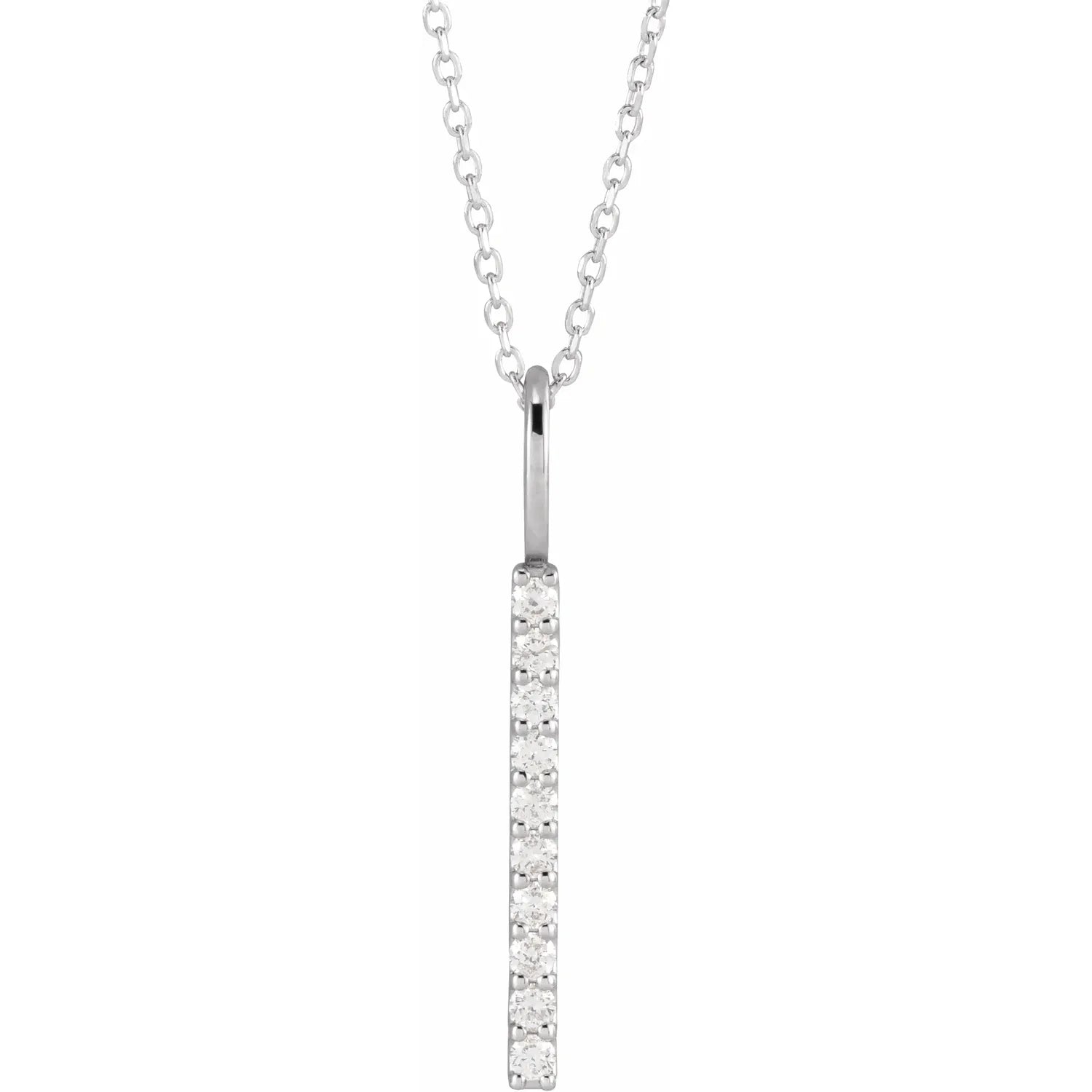 Lab Grown Diamond Bar Necklace