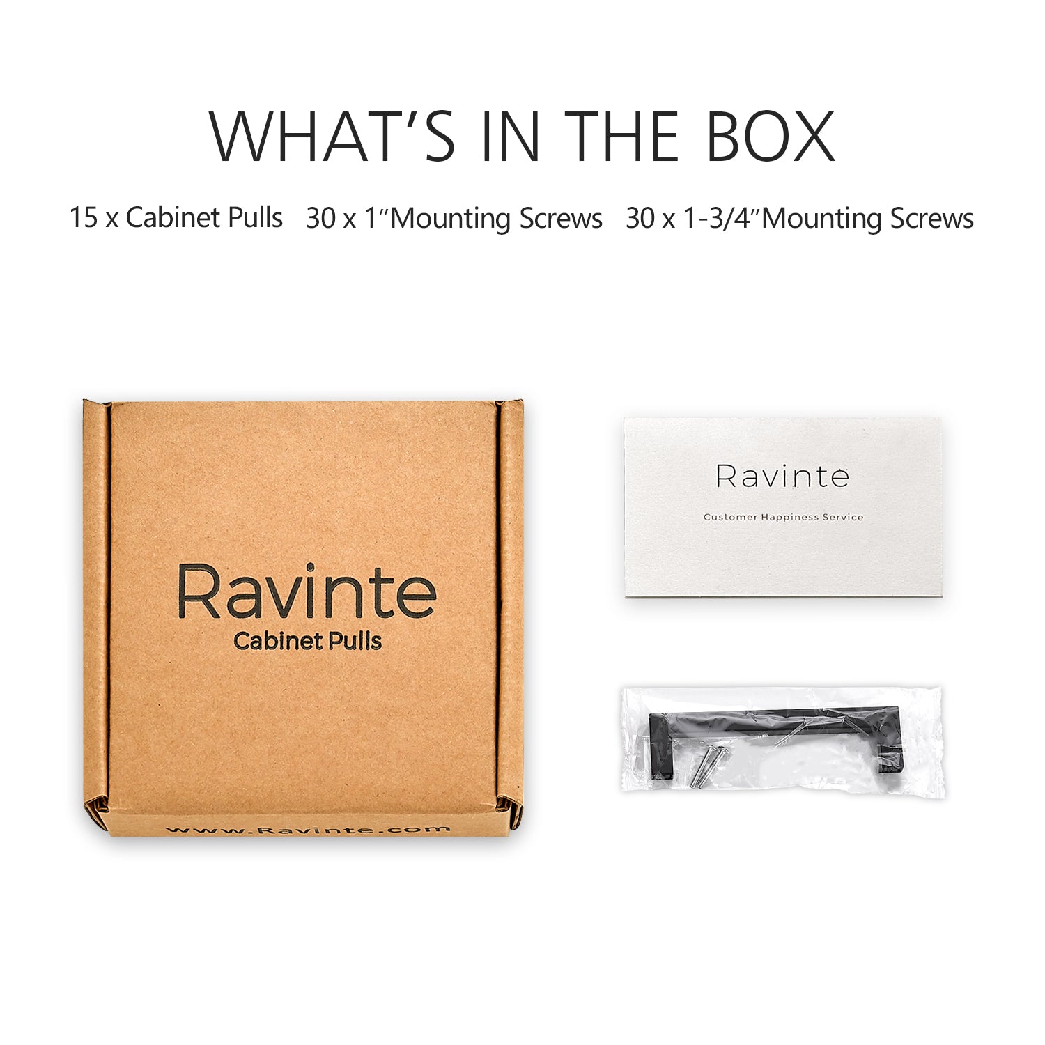 Ravinte 15 Pack 5 Inch Kitchen Square Cabinet Handles Matte Black Cabi