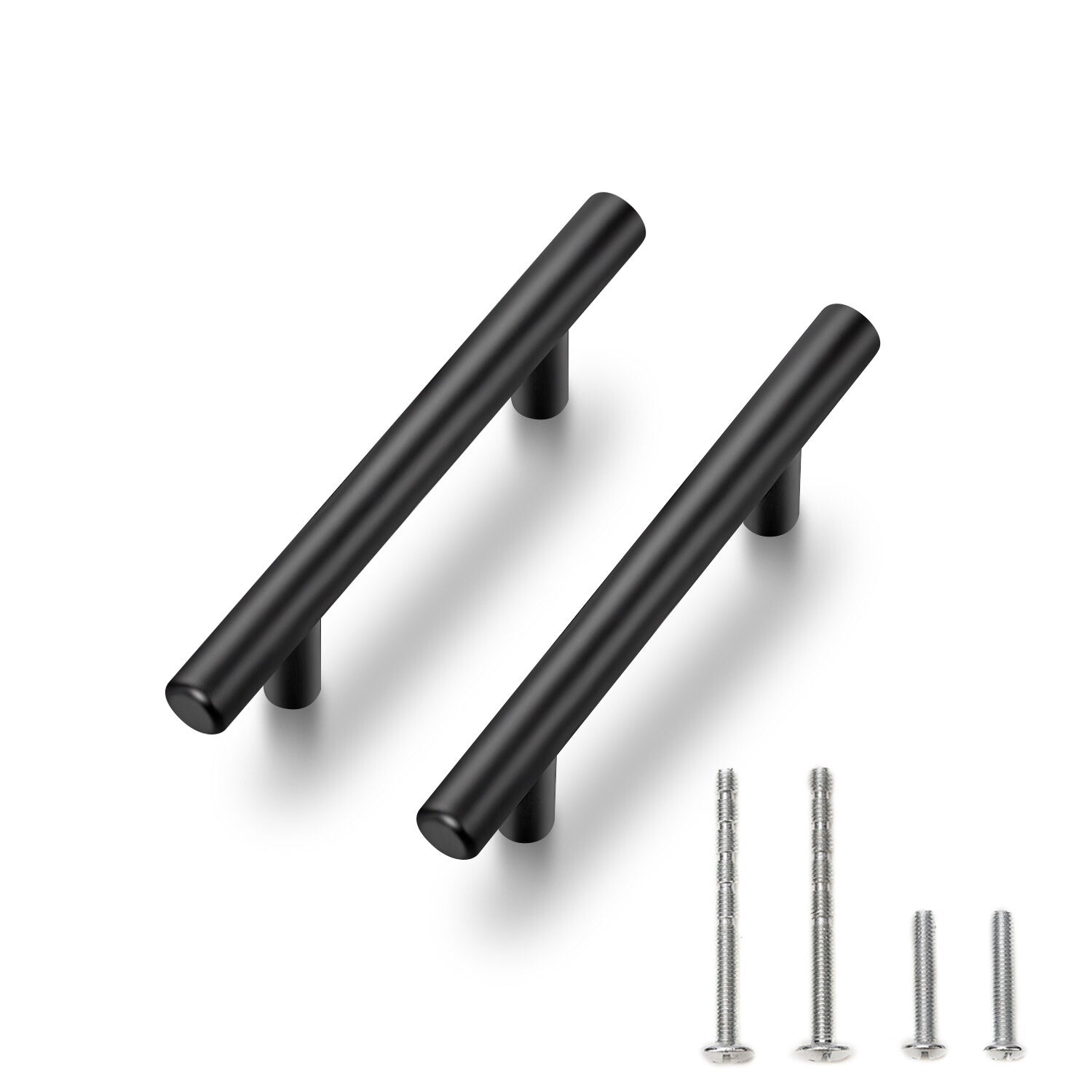 15 Pack 6 Inch Cabinet Pulls Matte Black Stainless Steel Kitchen