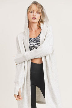 Fleece Lined Hooded Cardigan