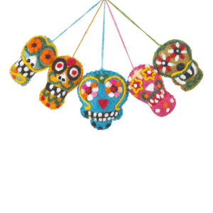 Sugar Skull Ornament Set - Kei & Molly Textiles, LLC
