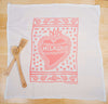 Kei & Molly Milagro Flour Sack Dish Towel in Dusty Rose - Full View