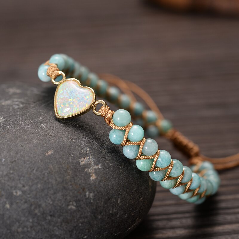 Dazzling Heart Amazonite Bracelet Balla Bracelets