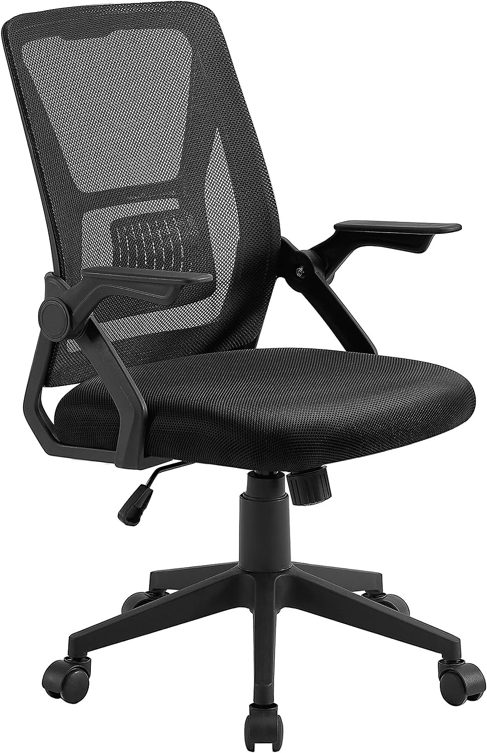 VECELO Fabric Office Chair High Back Ergonomic Adjustable Headrest Armrest  Mesh Lumbar Support Task Chair in Gray with Arms KHD-OC02-GRY - The Home  Depot