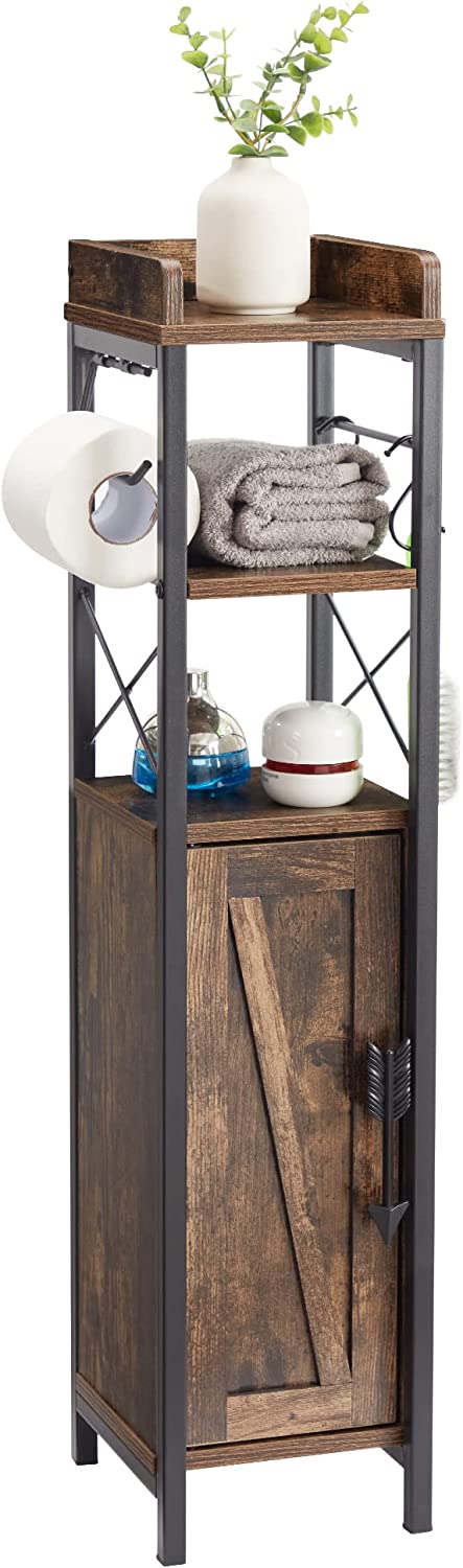 VECELO Over The Toilet Storage Rack/Freestanding Bathroom Organizer wi