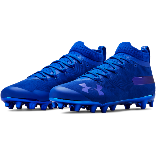 blue suede under armour cleats