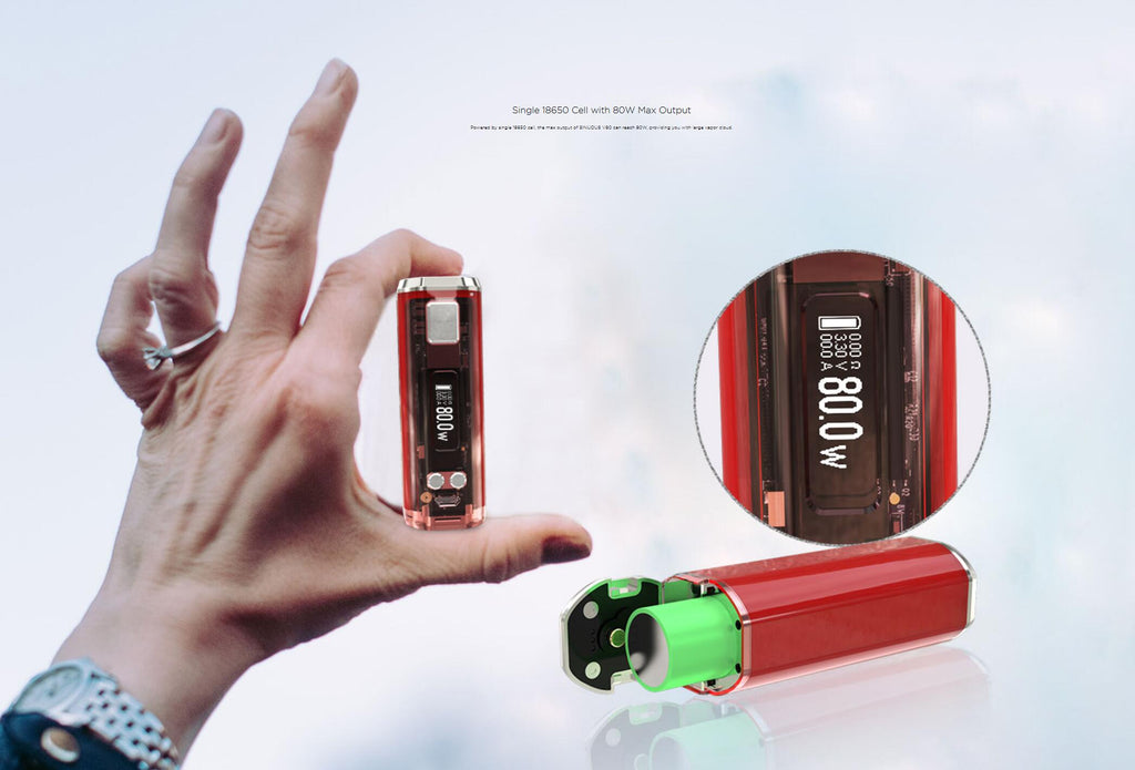 WISMEC SINUOUS V80 TC Box Mod Single 18650 Cell With 80W Max output