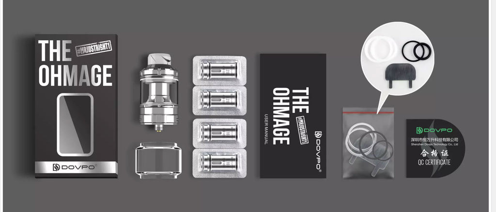 Dovpo The Ohmage Sub-ohm Tank 5.5ml 26.5mm Package Includes