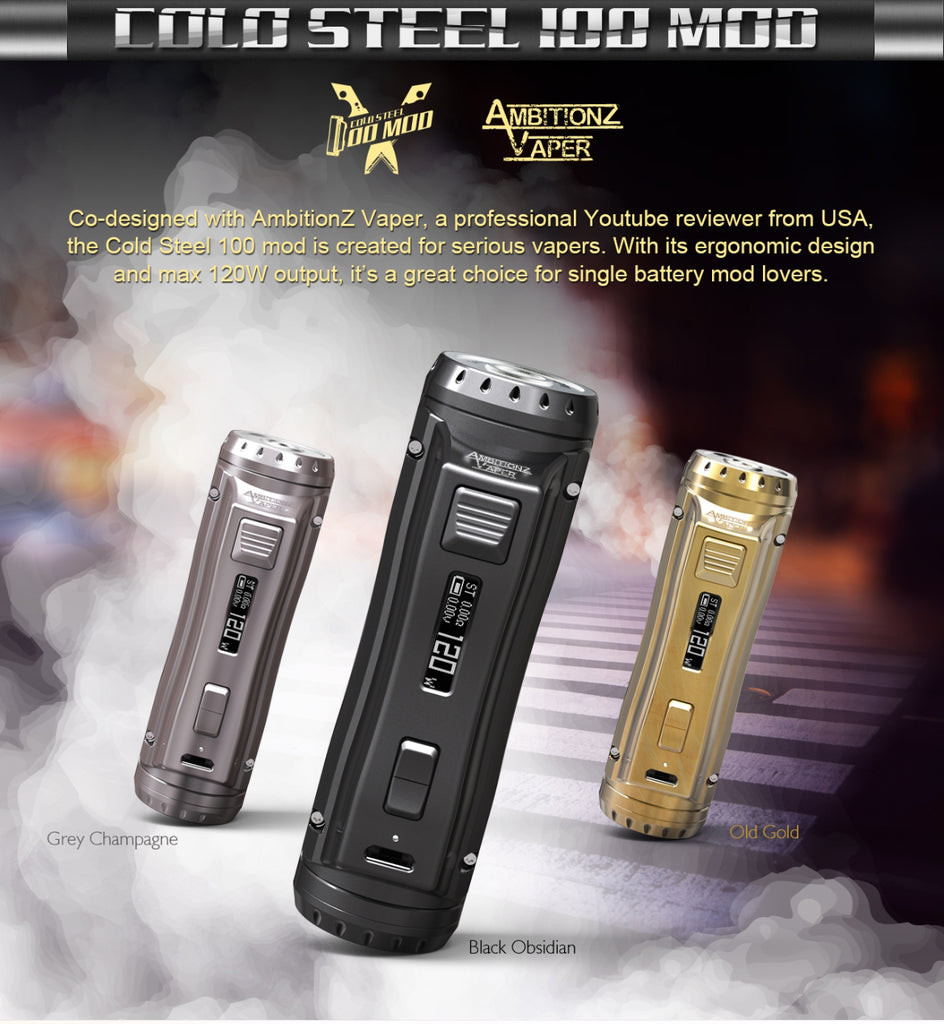 Ehpro Cold Steel 100 TC Box Mod 120W Ehpro Cold Steel 100 TC Box Mod 120W