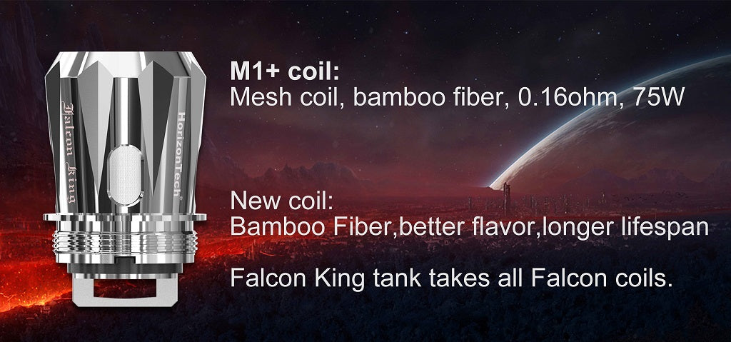Horizon Falcon King Tank M1+ Mesh Coil Features