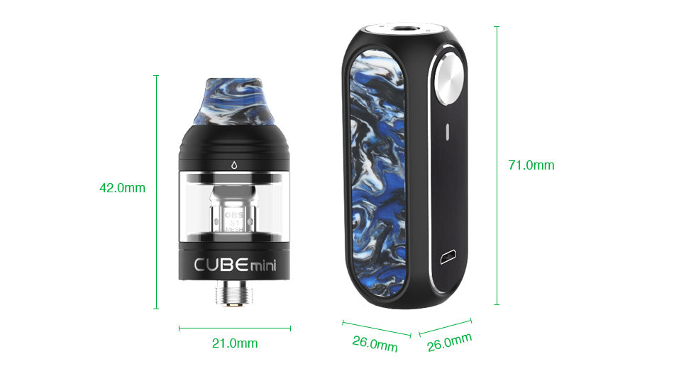 OBS Cube Mini Vape Pen Kit Size