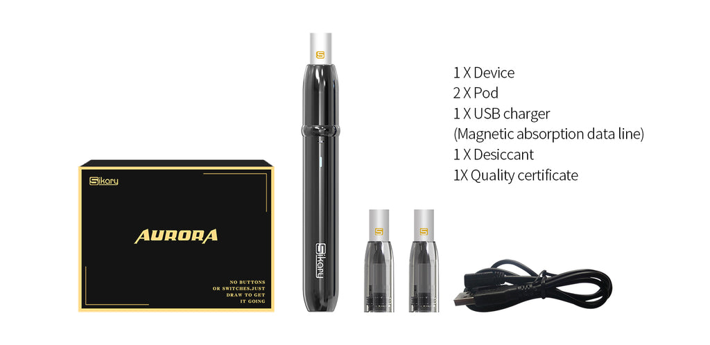 Sikary Aurora Vape Pod System Kit Includes