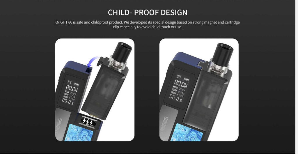 Smoant Knight 80 TC Pod Mod Kit Child-Proof Design