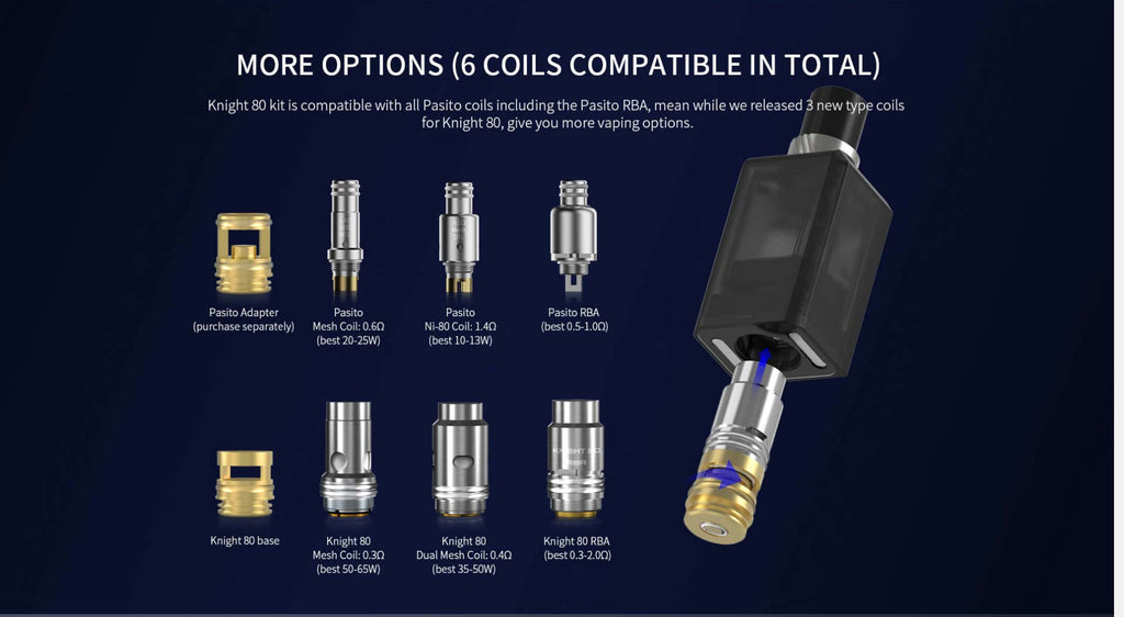 Smoant Knight 80W TC Mod Kit More Coils Optional