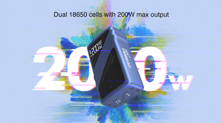 Dual 18650 Cells With 200W Max Output