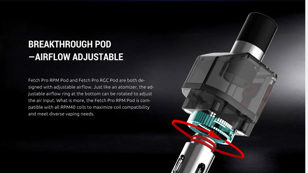 Smok Fetch Pro 80W Pod System VW Starter Kit Airflow Adjustable