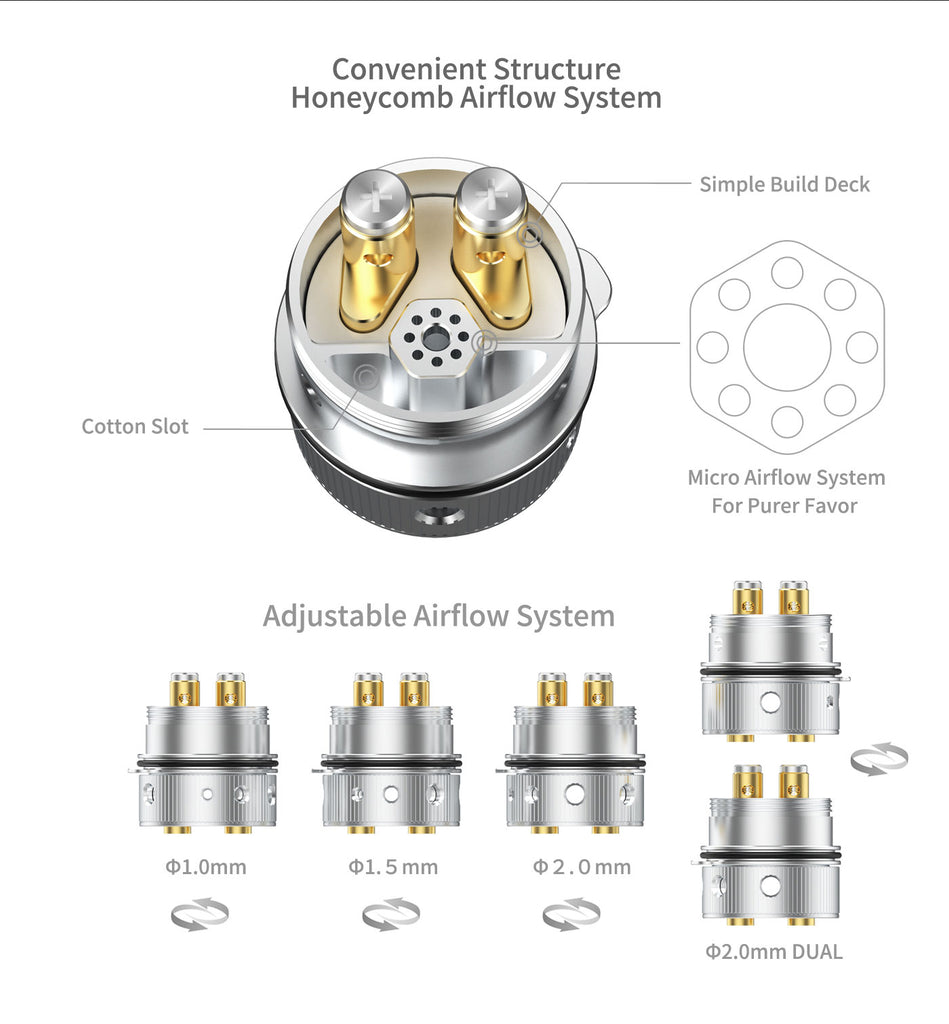 Thunderhead Creations Tauren X Vape Pod System Starter Kit RBA Version Airflow System - 1000mAh 2ml