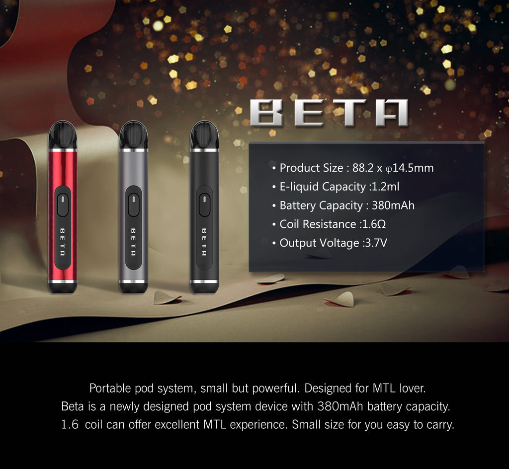 Think Vape Beta Vape Pod System Specifications