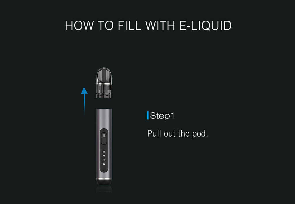 Think Vape Beta Vape Pod System Fill ijk Step1