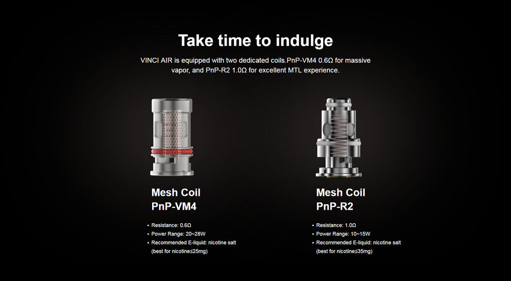 VOOPOO VINCI AIR Pod System Starter Kit 2 Mesh Coil Includes