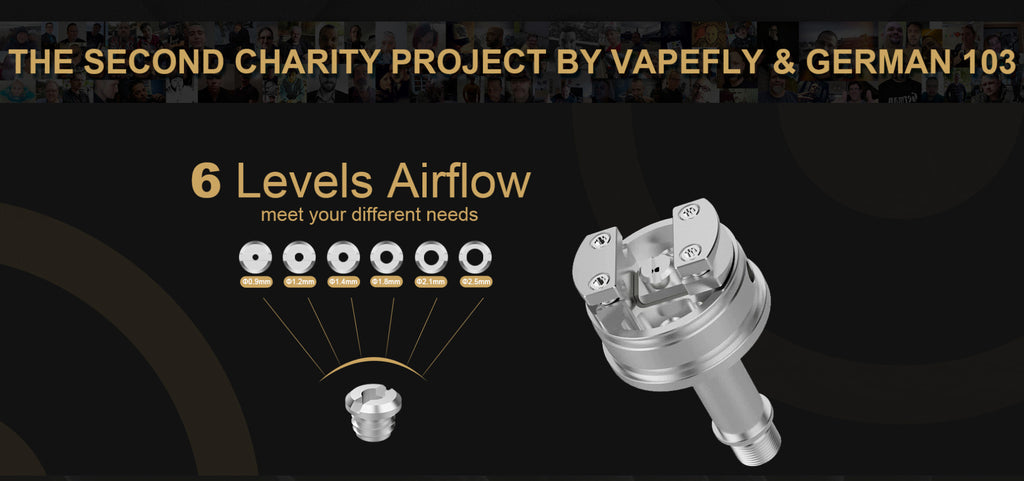 Vapefly Brunhilde MTL RTA 6 Levels Airflow