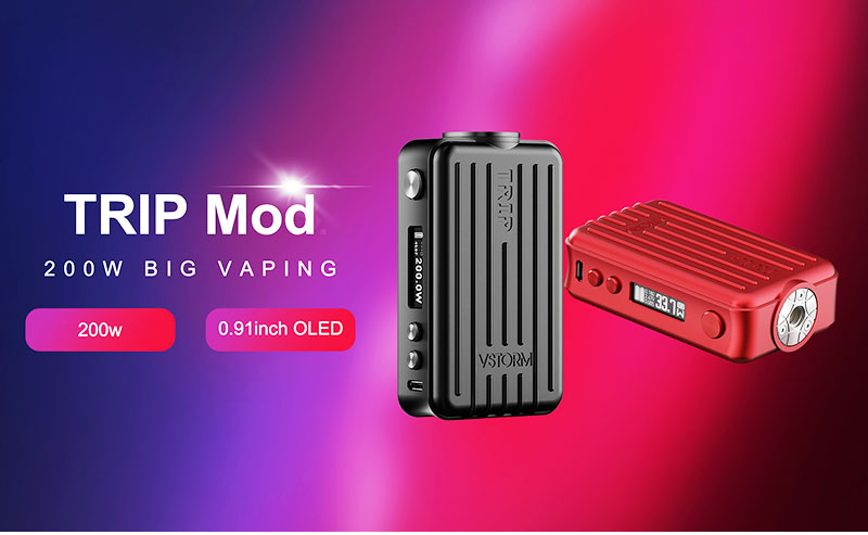 Vapor Storm Trip 200W TC Box Mod with 0.91 inch OLED Screen