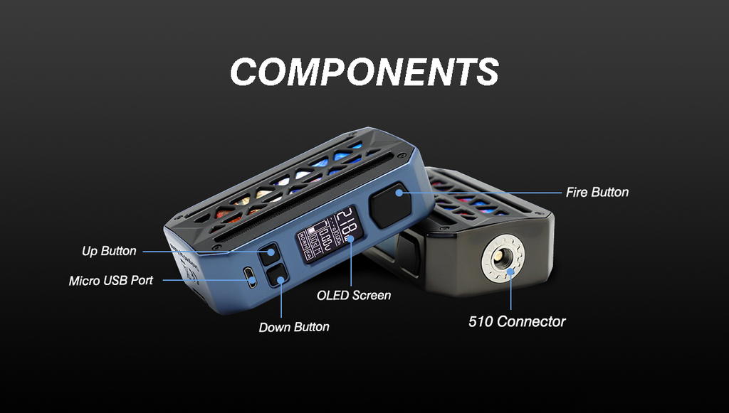 Vzone eMASK TC Box Mod Components