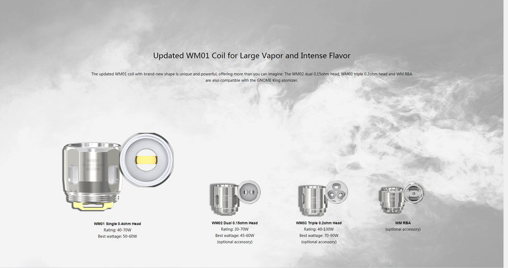 Gnome King Atomizer Updated WM01 Coil