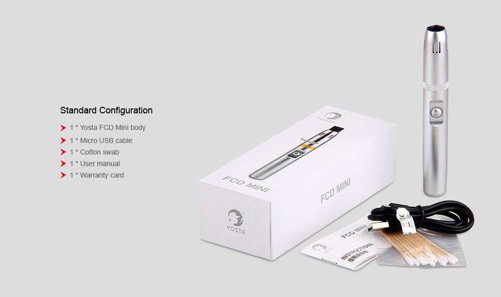 Yosta FCD Mini Dry Herb Vaporizer Package Content