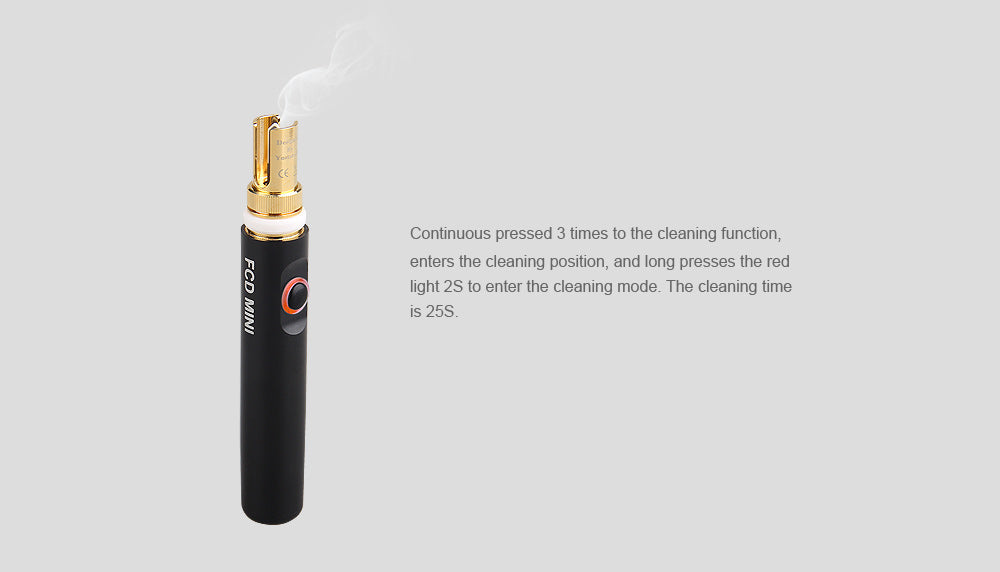 Yosta FCD Mini Dry Herb Vaporizer Cleaning Function